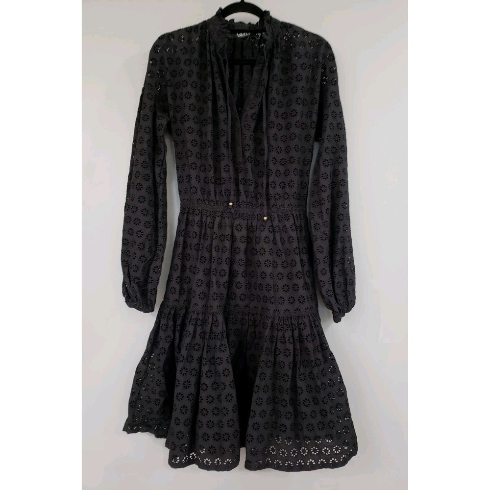 2022 SAMPLE NEVER WORN SIZE SMALL Lauren Ralph Black Eyelet Midi Dress Boho